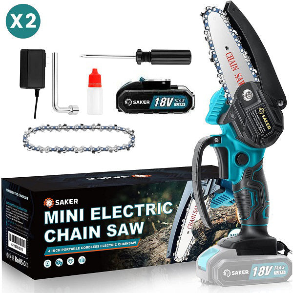 Saker 4 Zoll Mini Akku Kettensäge Einhandsäge