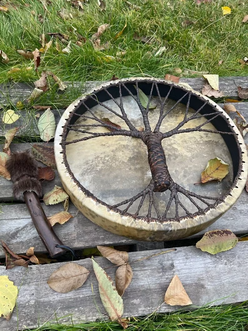 🔥Heißer Verkauf 49% Rabatt🔥Schamanentrommeln 'Baum des Lebens' Spirit Musik