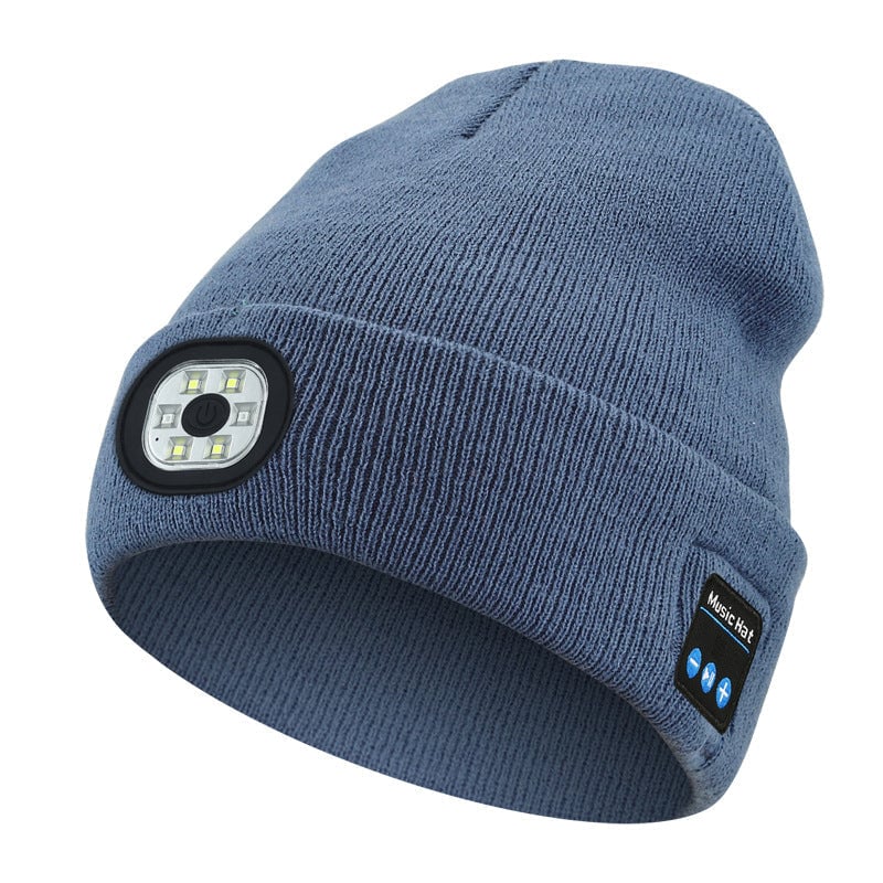 Bluetooth-Beanie mit LED-Licht & abnehmbaren Lautsprechern