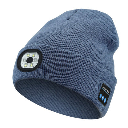 Bluetooth-Beanie mit LED-Licht & abnehmbaren Lautsprechern
