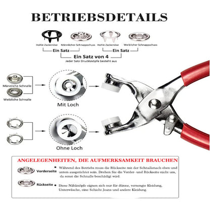 Metall Druckknöpfen Bausatz