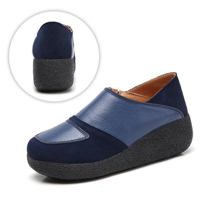 Damen Neue Bequeme Leder Schuhe