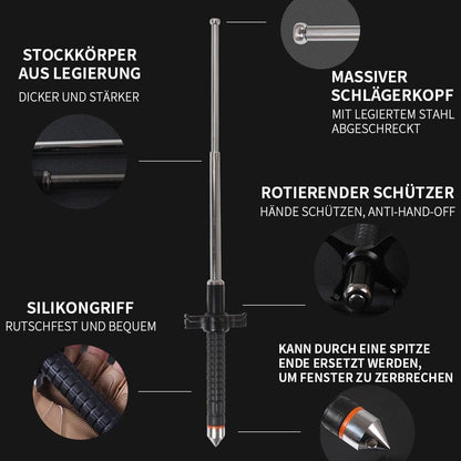Einziehbarer Stock für Selbstverteidigung