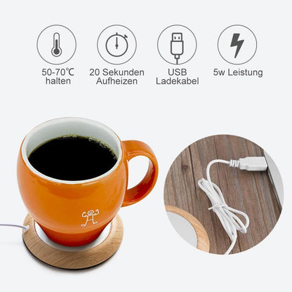 BEQUEE USB Getränkewärmer Elektrischer Untersetzer Wärmer für Büro/Zuhause