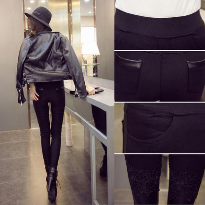 Leggings mit Spitzenstickerei
