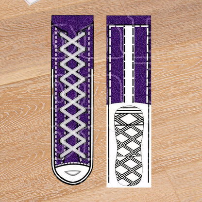 Lustige Socken mit Schnürsenkelaufdruck