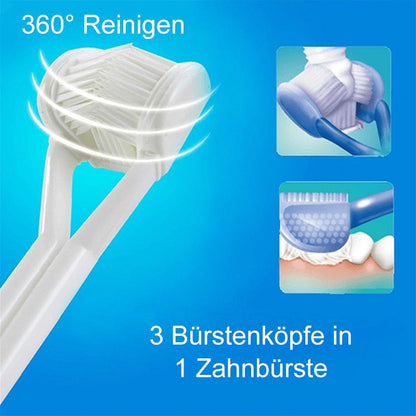 Dreiseitige Zahnbürste