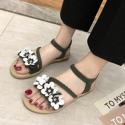 Neue Damen Sandalen Mit Böhmische Blumen