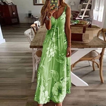 Frauen Langschnitt Blumen Leibchen Rock
