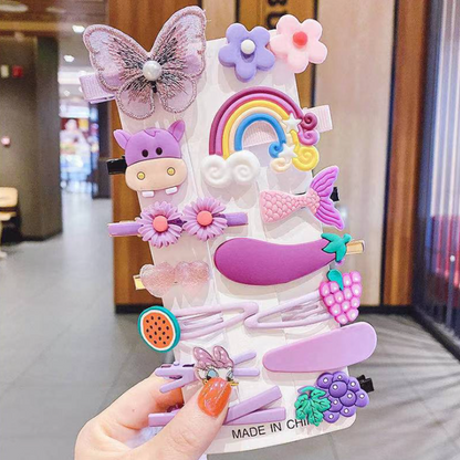 Regenbogen-Haarspangen-Set