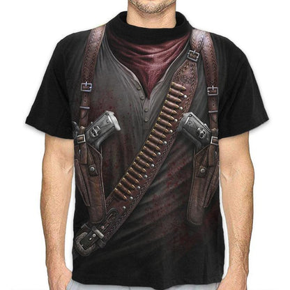 Lässiges 3D Print T-Shirt mit kurzen Ärmeln