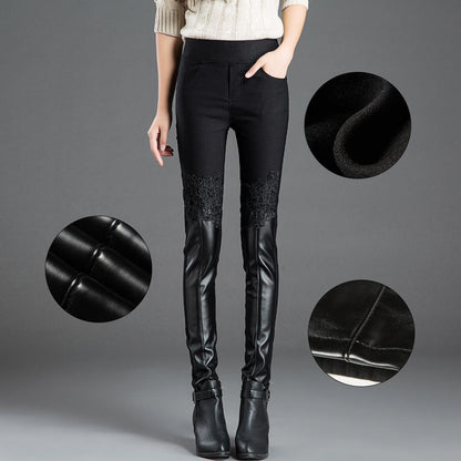 Leggings mit Spitzenstickerei