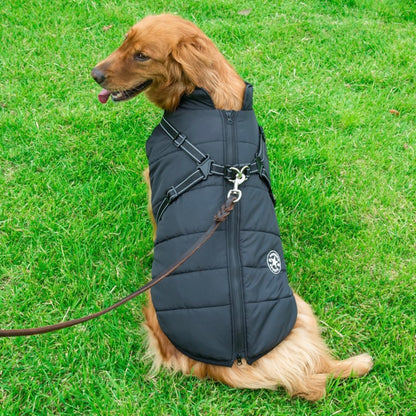 🎄Winter Warm Haustier Hund Wasserdichte Jacke mit Geschirr🐩