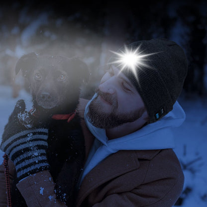 Bluetooth-Beanie mit LED-Licht & abnehmbaren Lautsprechern