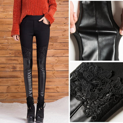 Leggings mit Spitzenstickerei