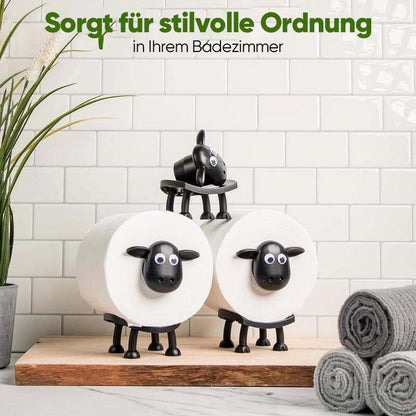 Toilettenpapierhalter mit Schafmotiv