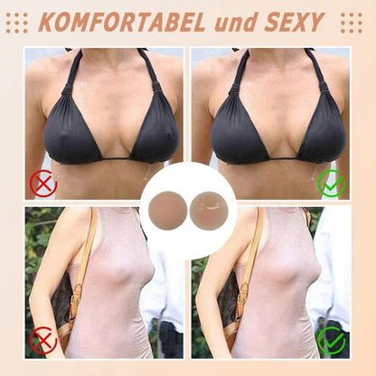 🔥🎉Eins kaufen, eins gratis🎁 - 🥰Ohne BH gehen! ✨Nahtlose Nippelabdeckungen (latexfrei und aus 100% medizinischem Silikon)