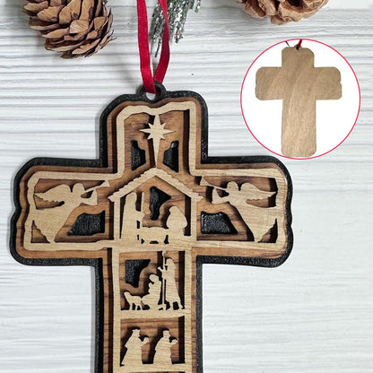 🔥heißer Verkauf 49% Rabatt🔥Kreuz Krippe Ornament