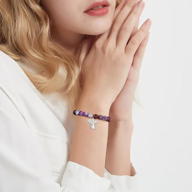 🔥Heißer Verkauf 49% Rabatt🔥Heilstein-Armband mit Engelsflügeln