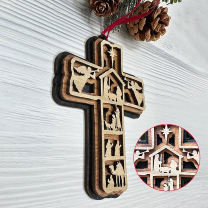 🔥heißer Verkauf 49% Rabatt🔥Kreuz Krippe Ornament