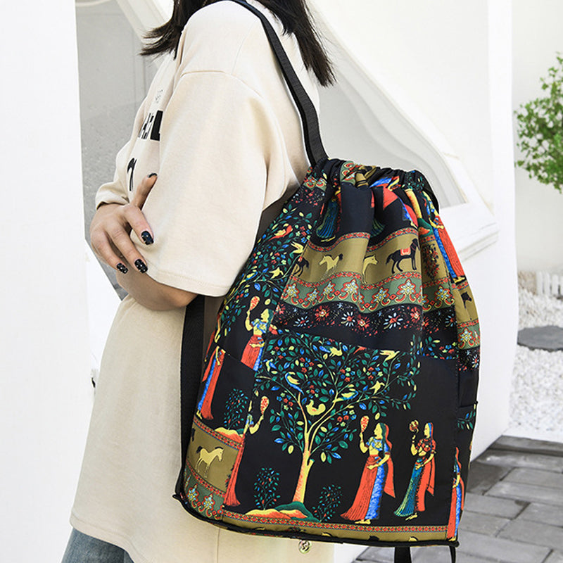 Faltbarer Sportrucksack mit großem Fassungsvermögen und Kordelzug