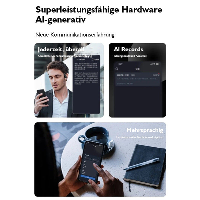 Kabellose Bluetooth-Übersetzungs-Ohrhörer