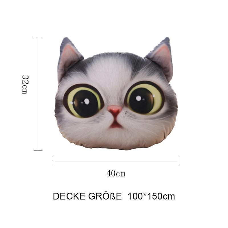 Lustiges 3D Simulation Katze Kissen