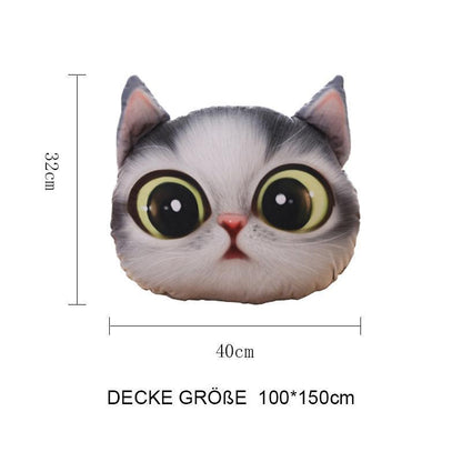 Lustiges 3D Simulation Katze Kissen