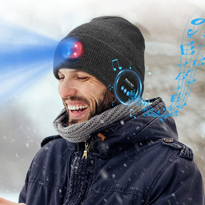 Bluetooth-Beanie mit LED-Licht & abnehmbaren Lautsprechern