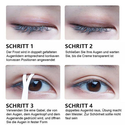 Unsichtbare Stylingcreme für das doppelte Augenlid