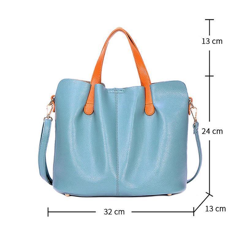 2-in-1 Tragbare Einkaufstasche aus Leder