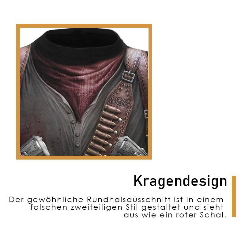 Lässiges 3D Print T-Shirt mit kurzen Ärmeln