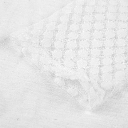 Frauen-T-Shirt mit Spitzennähten und rundem Ausschnitt