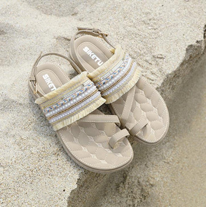 Frauen Sandalen Casual Elastic Band Schuhe