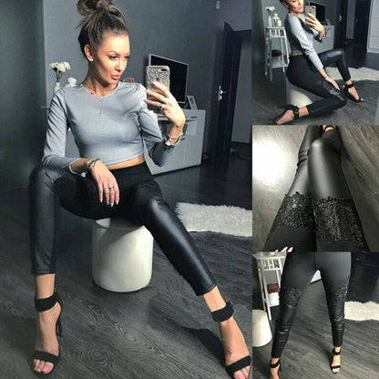 Leggings mit Spitzenstickerei