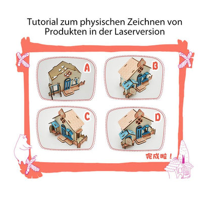 Dreidimensionales Holzpuzzle