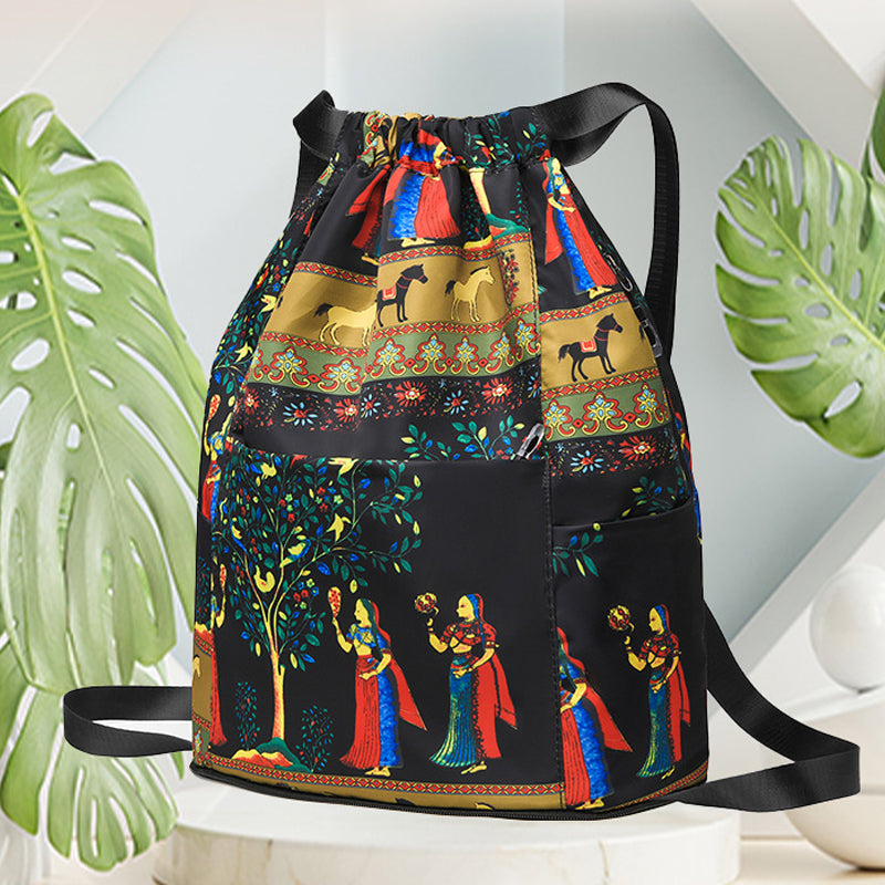 Faltbarer Sportrucksack mit großem Fassungsvermögen und Kordelzug