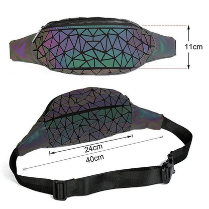 Leuchtende Tasche mit geometrischem Stil