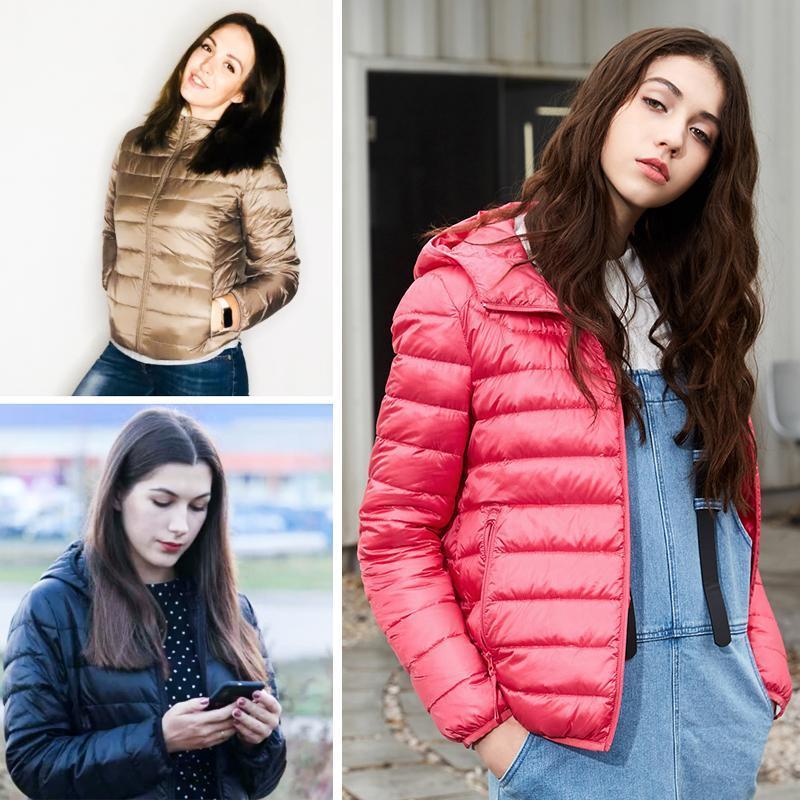 Ultraleichte Daunenjacke Hoodie Unisex 8 Farben