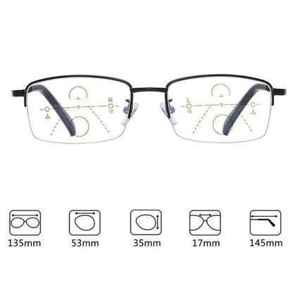 Titanium progressive Dual-Use-Lese-brille für nah und fern
