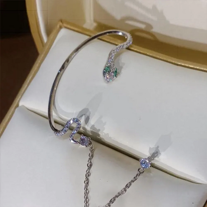 Schlange Manschette Kette Ohrringe