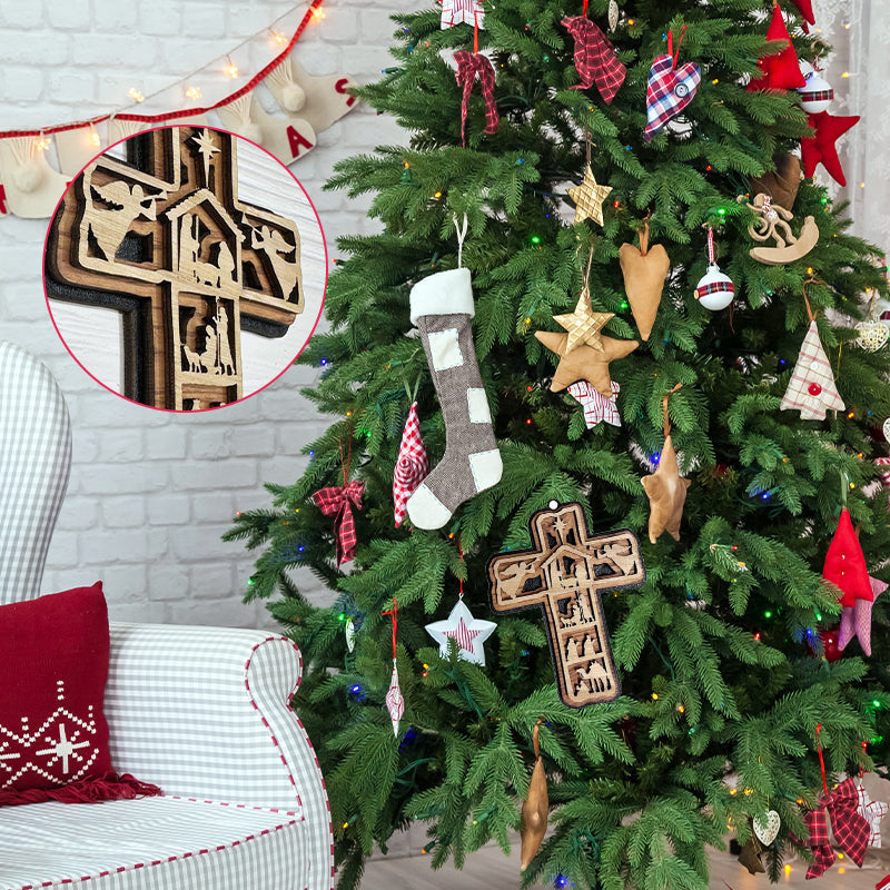 🔥heißer Verkauf 49% Rabatt🔥Kreuz Krippe Ornament