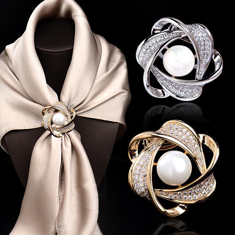 Stilvolle multifunktionale Seidenschalschnalle