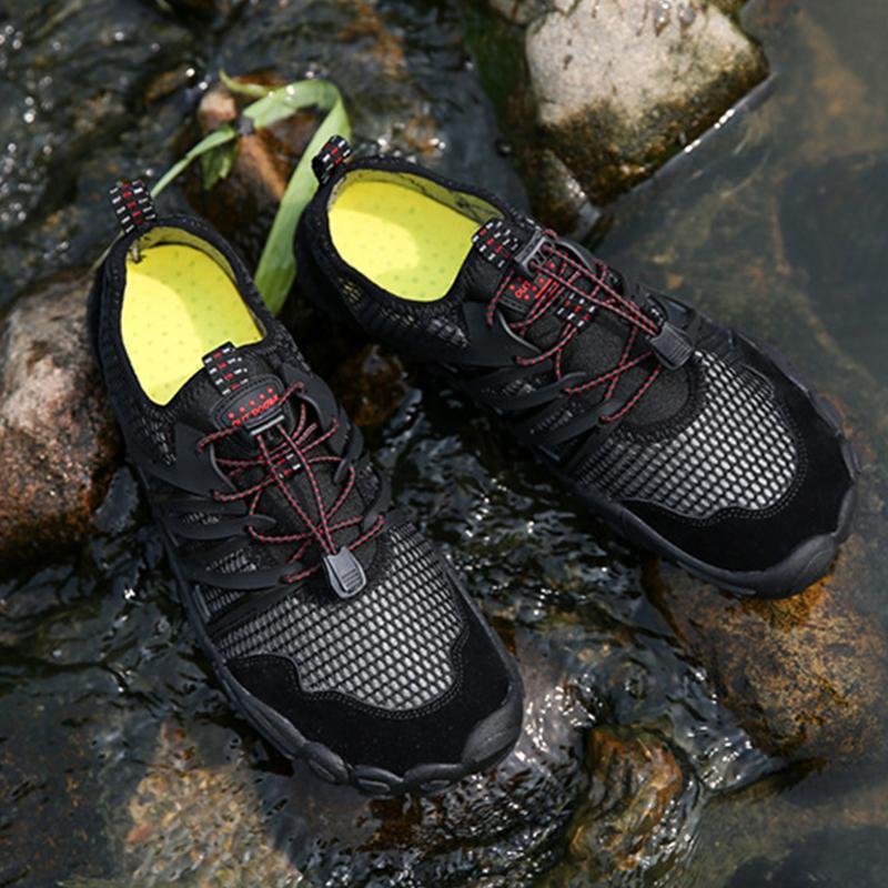 Herren Sommer atmungsaktives Mesh Quick Dry Outdoor Fitness Wanderschuhe
