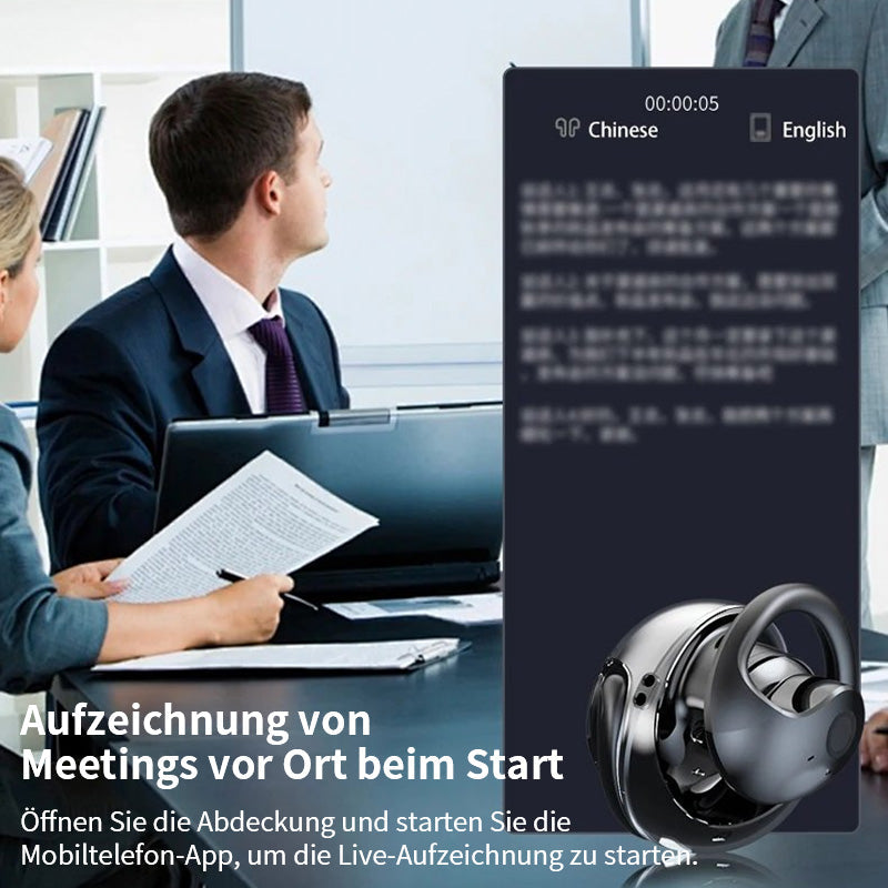 Kabellose Bluetooth-Übersetzungs-Ohrhörer