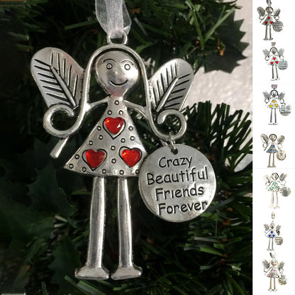 🪽Verrückte schöne Freunde für immer – Engel-Ornament, Weihnachtsgeschenk