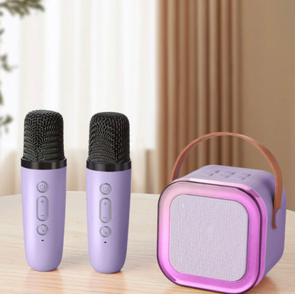 Mini-Karaoke-Maschine für Kinder mit drahtlosen Mikrofonen