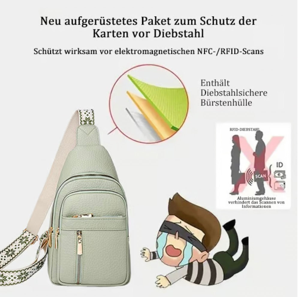 🔥Letzter Tag 49% Rabatt🏆️Anti-Diebstahl Solid Farbe Crossbody Tasche für die tägliche Reise