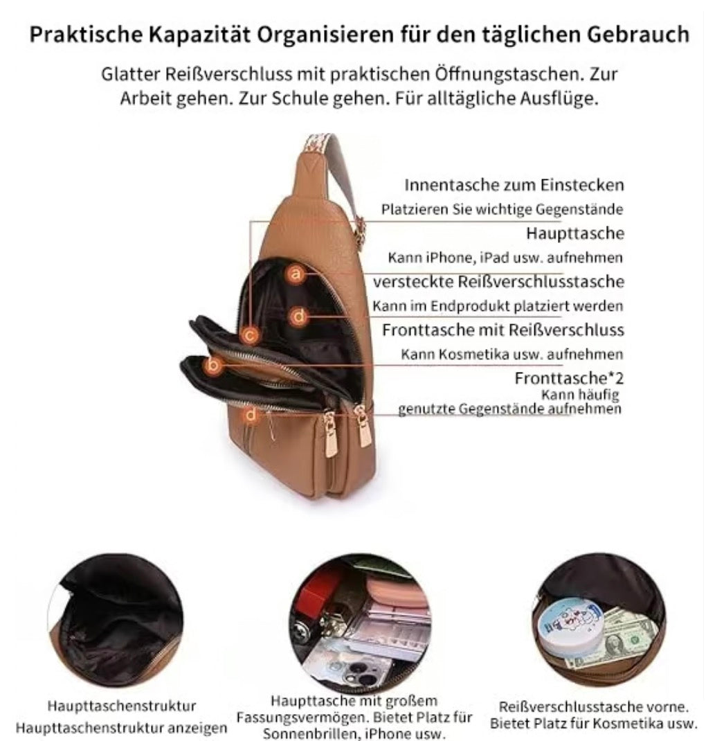 🔥Letzter Tag 49% Rabatt🏆️Anti-Diebstahl Solid Farbe Crossbody Tasche für die tägliche Reise