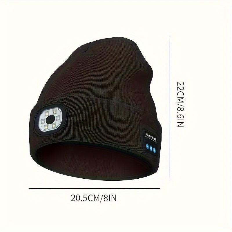 Bluetooth-Beanie mit LED-Licht & abnehmbaren Lautsprechern